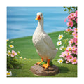 Elenon Funny Duck Garden Statue, Adorable Flower Bed Garden Goose Outdoor Decor, Decorative for Yard Patio Art
