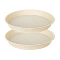 2 Pack of Bird Bath Bowl 12", 1.6" Depth, 10 12 inch Birdbath Bowls Dish Only for The Garden, Large Plant Saucer (12", Beige)
