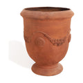 Worth Garden Large Urn Planter - 14" Dia x 16.5" H Lightweight Magnesium Oxide Plant Pot with Cement Texture