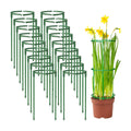 36Packs Plant Support Stake Half Round Plant Support for Indoor Plants, Stackable 3 Tier Garden Flower Support, Plant