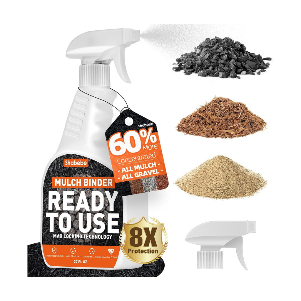 Mulch Binder with Sprayer -27OZ Ready to Use Rock Glue for Landscaping, Fast-Dry Landscape Rock Glue, Gravel