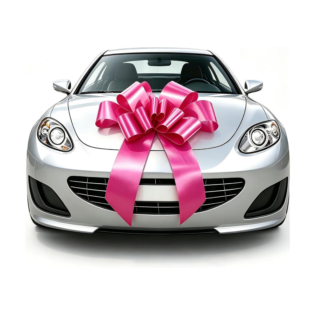 Giant Car Bow 30 Inch Big Pink Bow for Car Gift Birthday & Party Decor