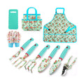 Garden Tools Set, JUMPHIGH 10 PCS Heavy Duty Gardening Tools Includes Hand Trowel Rake Weeder Pruner, Gardening Gifts