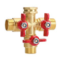 BoArt Brass Garden Hose Splitter 3 Way Heavy Duty, 3-Way Valve Hose Splitter With Large Grip Handle, 3/4" GHT Thread