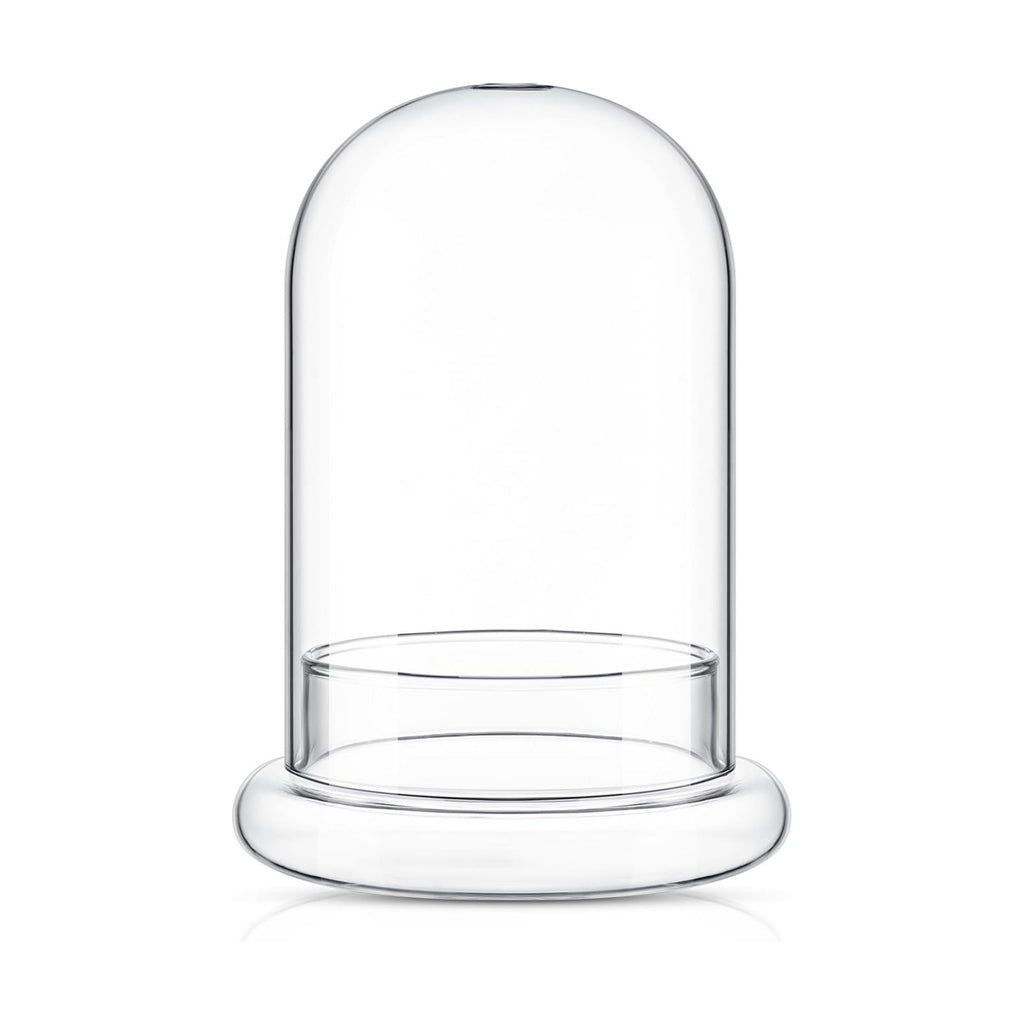 1 PC 5.9 x 7.9 Inch Glass Terrarium Dome Cloche with Air Hole & Glass Base, Clear Terrarium Containers Ventilated Plant