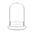 1 PC 5.9 x 7.9 Inch Glass Terrarium Dome Cloche with Air Hole & Glass Base, Clear Terrarium Containers Ventilated Plant