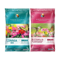 Earth Science Zinnia & Butterfly Wildflower Mix Bundle – 3-in-1 Seeds, Plant Food & Soil Conditioner – Non-GMO, Vibrant