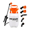 PetraTools HD101 Pro Kit - Pump Sprayer 1 Gallon, 52-in Hose & 5 Nozzles | 1 Gal Weed Sprayer w/ Easy Carry Handle &