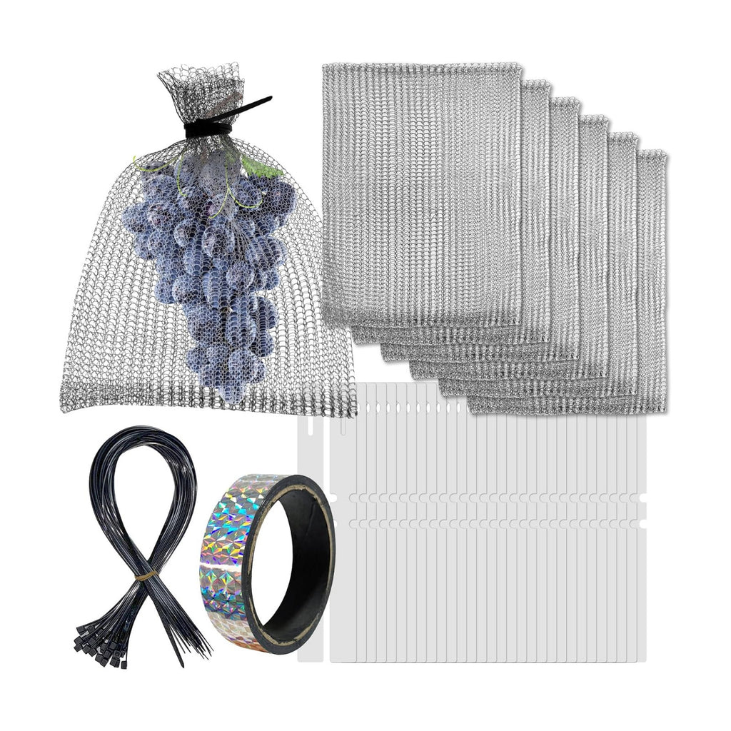 25Pcs 8 x 12 inch Fruit Protection Wire mesh Bags, 304 Stainless Steel Wire, Gophers Resistant Stainless Steel Mesh