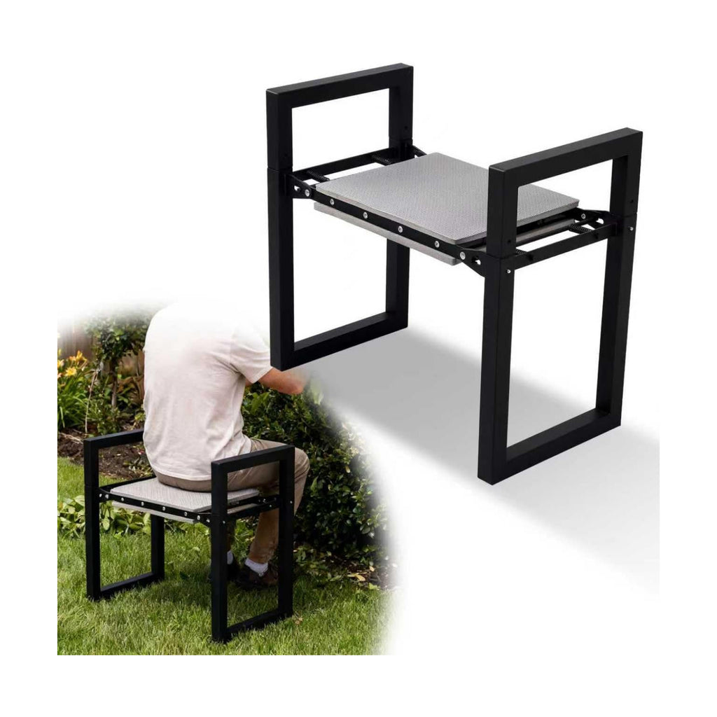 LLARGUEST Garden Kneeler and Seat,Heavy Duty Foldable Kneeling Chair with Handle,Comfortable Wide 12" Garden Kneeling