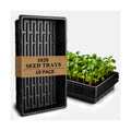 10-Pack Heavy-Duty 1020 Seed Trays No Holes, Thick Plastic Plant Flats | Reusable Growing Trays for Seed Starting
