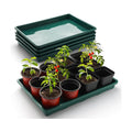 RooTrimmer 5 Pack Seed Starter Trays (17"x11"x2"), Plastic Flat Nursery Pots Trays, Durable Carrying Seedling Starter