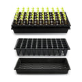 RooTrimmer 10 Pack 1020 Trays and 10 Pack 3.5" Deep 50 Cell Seed Starter Trays, 20" x 10" - Durable Plastic Nursery