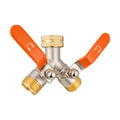 2 Way Hose Splitter, Brass High Flow Garden Hose Splitter Heavy Duty, Hose Connector, Water Spigot Splitter, Full Flow
