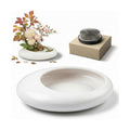 Ikebana Kit, Japanese Oval Vase, 2.4in Floral Frog