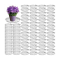 100 Packs 6 Inches Clear Plant Saucers for Indoor Outdoor Use Heavy Duty Plastic Plant Trays for Planter Bulk Flower