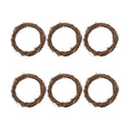 Small Round Grapevine Wreath 6 Inch Rattan Wreaths for Crafts Spring Christmas Holiday Decoration Wedding Home Decor (6 Pack)