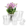 7/6/5/4/3 Inch Clear Nursery Pots with Drainage Trays, 25 Pack Plastic Pots for Plants, Clear Pot for Seed Starting, Transplanting, Succulents, and Indoor Gardening (3+4+5+6+7 inch)