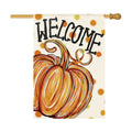 AVOIN colorlife Welcome Pumpkin Fall House Flag 28x40 Inch for Outside