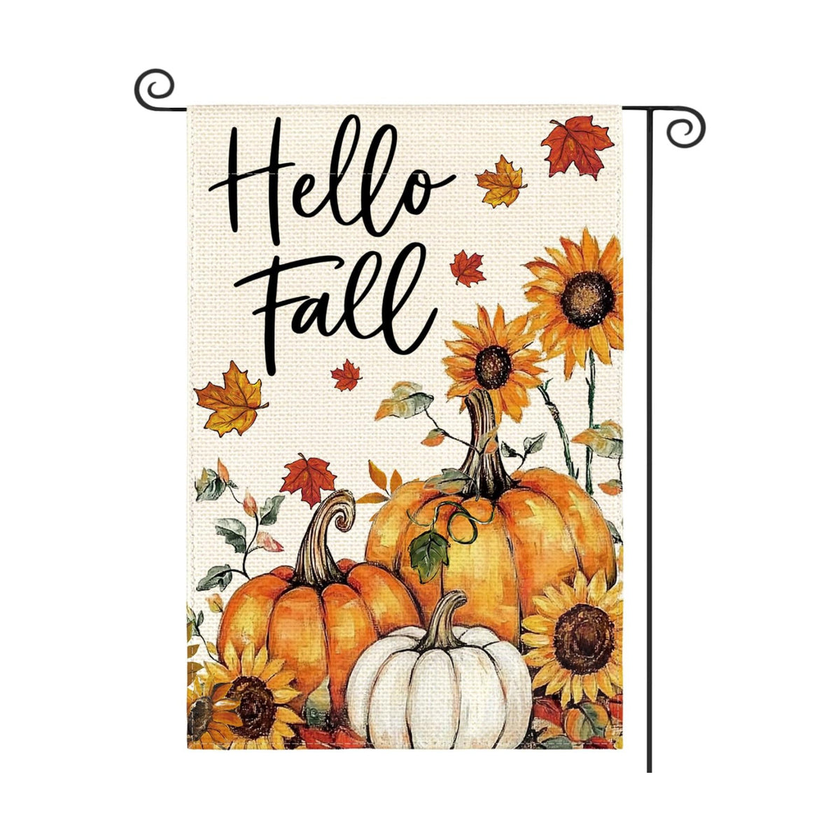 AVOIN colorlife Pumpkins Hello Fall Garden Flag 12x18 Inch Outside