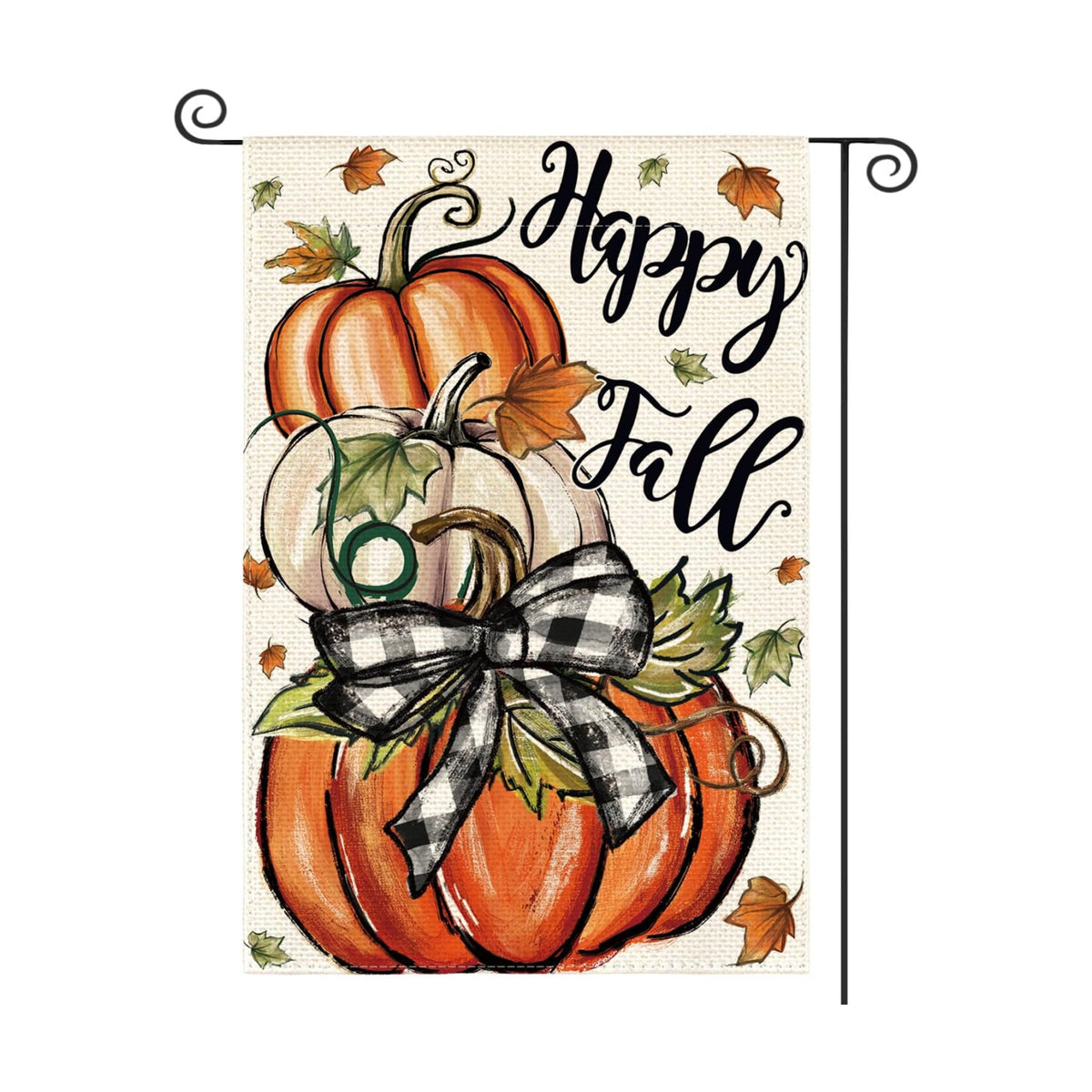 AVOIN colorlife Happy Fall Garden Flag 12x18 Inch Double Sided Outside