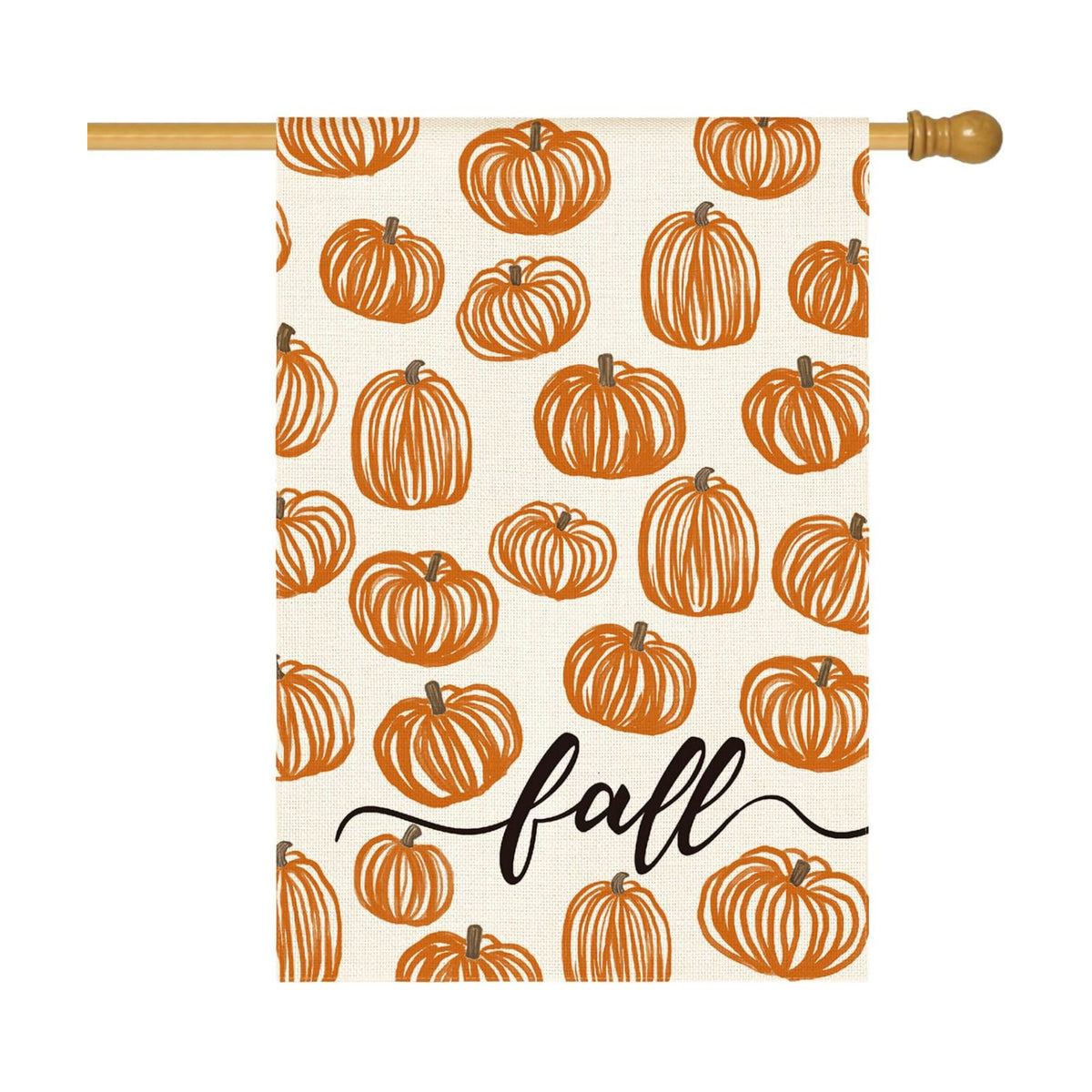 AVOIN colorlife Rustic Pumpkins Fall House Flag 28x40 Inch for Outside
