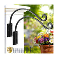 Heavy Duty 16 Inch Plant Hangers Bracket Outdoor 2 Pack Hanging Plant Hook | 60LBS Capacity, Rust-Proof Metal Wall