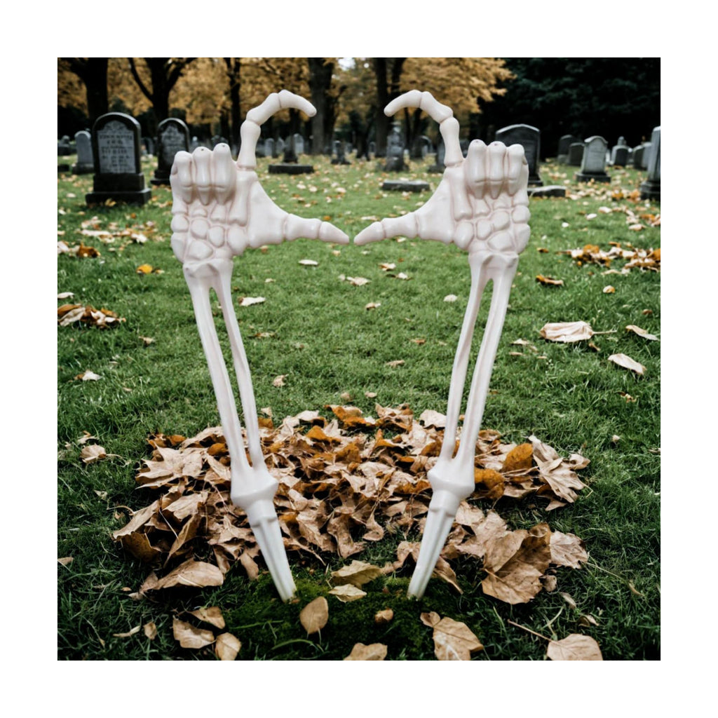 Seasons Halloween Skeleton Stakes Decorations, Love Pose 2 Piece Hands Arms