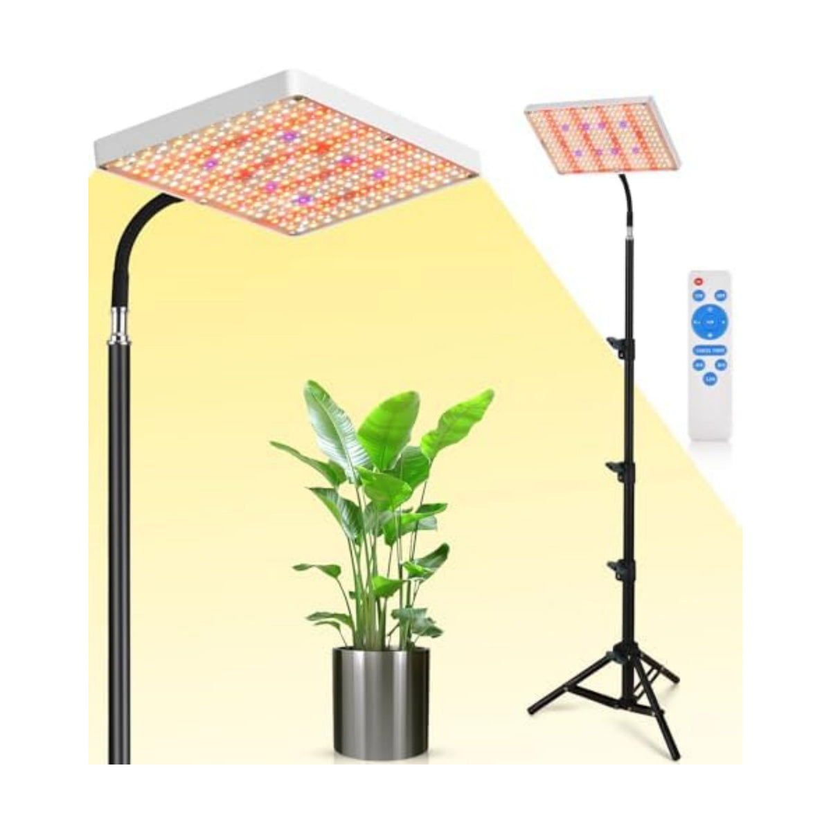 DragonLight Upgrade LED Grow Lights with Stand, Full Spectrum Dimmable Grow Light with Remote Control for Greenhouse and Indoor Plant Veg and Flower Growing [Floor Stand]