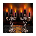 2 Pack Halloween Candelabra LED Flameless Candles Holder Battery Operated