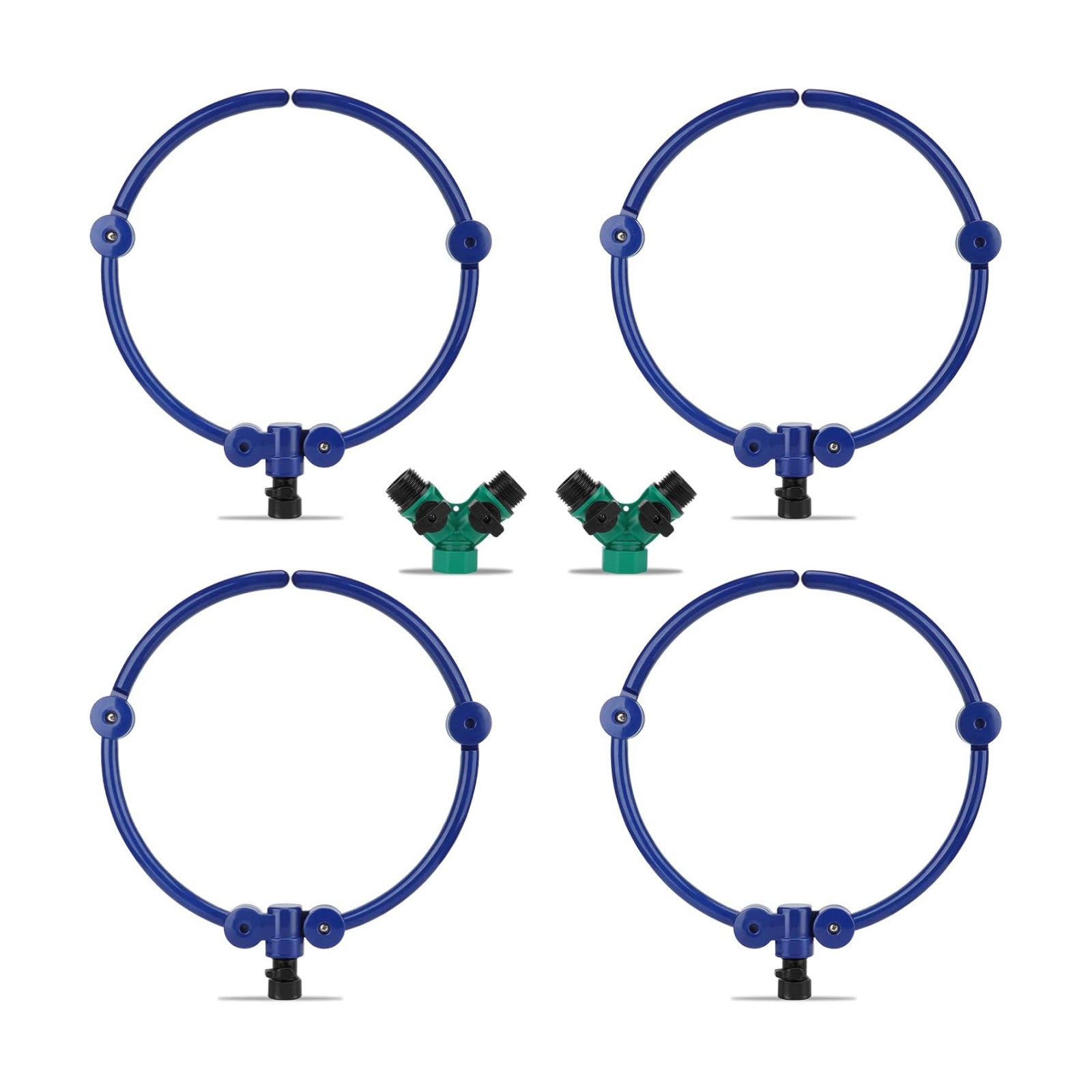 4 Pcs 360° Tree Water System Tree Root Watering Ring 13 Inch Circle Sprinkler Irrigation Slow Release Targeted Water