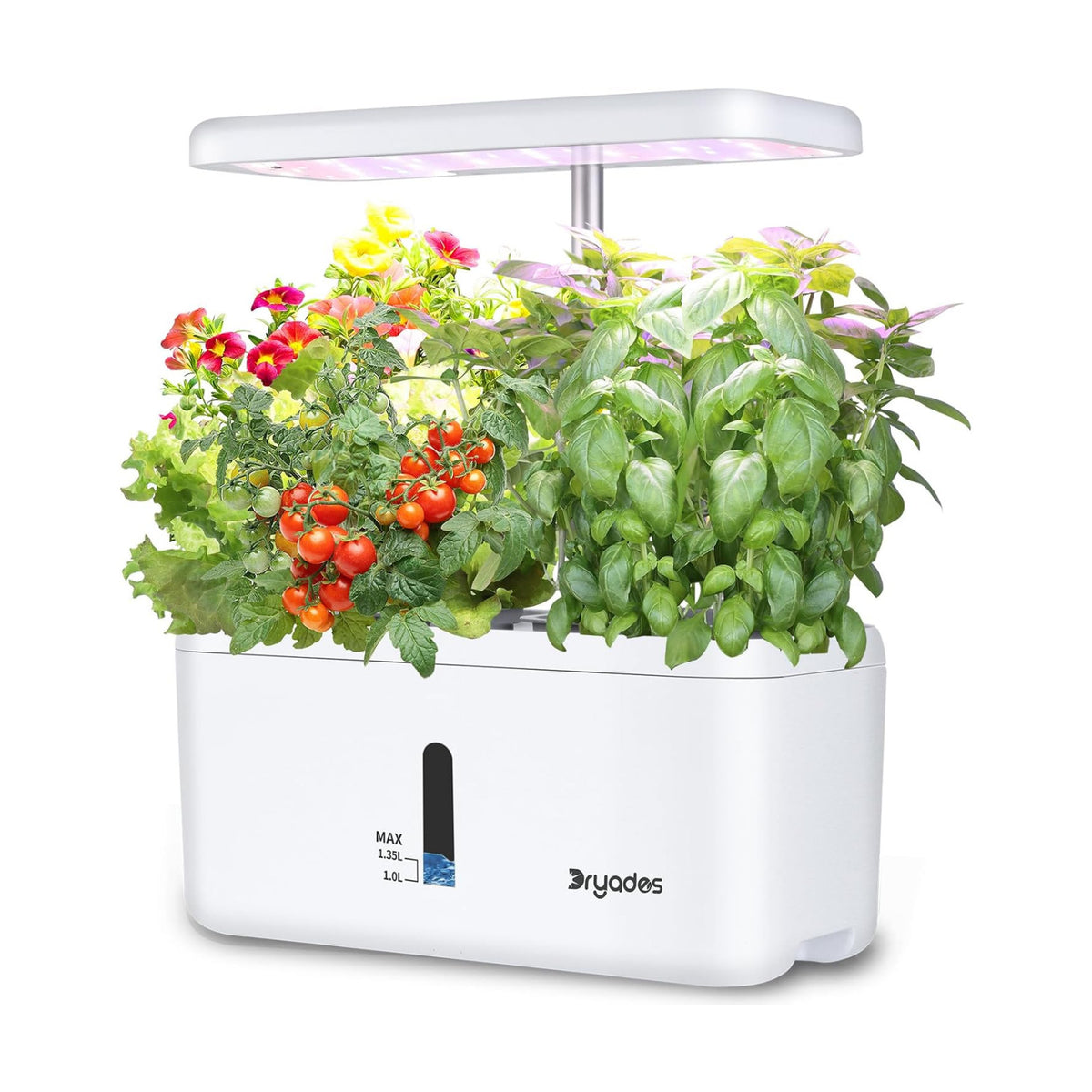 Indoor Garden System 19 Watt LED Growing Light Upgrade 2 Self-Watering Soil-Cultivated Growing Pots Gardening Gifts for