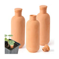 3pcs 10*3.5*3.5in Ollas Self Watering Planter Watering System 30.5oz Plant Watering Globes Clay Watering Pot with lid