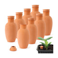 8pcs 3.1 * 3.1 * 6in Olla Pots for Garden Olla Watering System Terracotta Watering Pots Olla Watering Pot with Lid