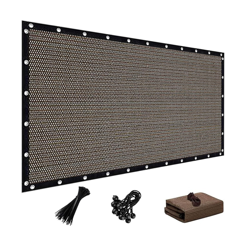 90% Sun Shade Cloth with Grommets, 8' X 10' Outdoor Sun Screen Fabric for Patio Garden Backyard