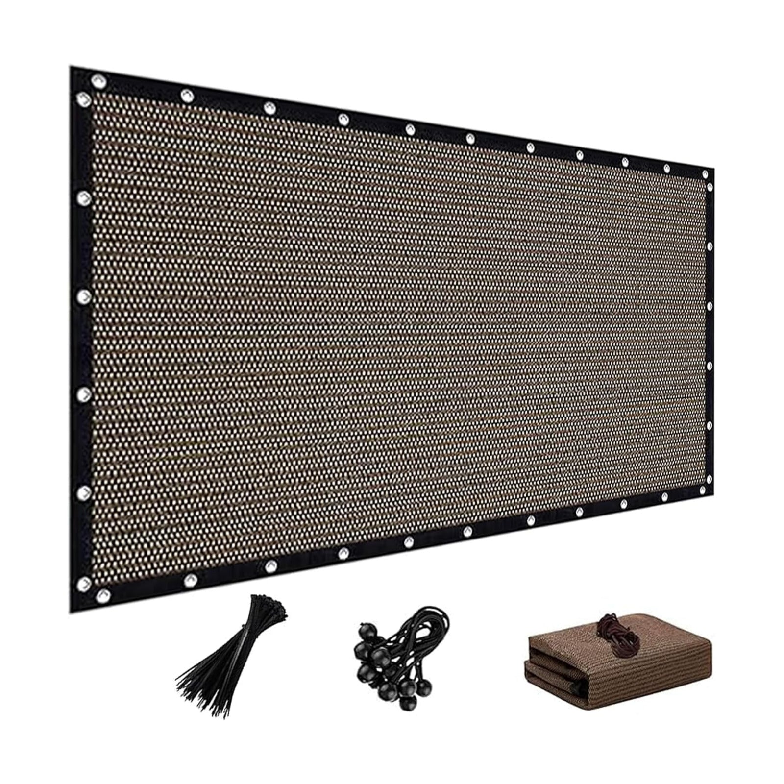 90% Sun Shade Cloth with Grommets, 8' X 10' Outdoor Sun Screen Fabric for Patio Garden Backyard