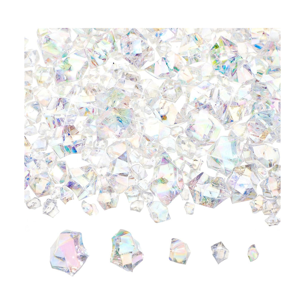Syhood 570 Pcs Bright Clear Acrylic Gems Plastic Crystals