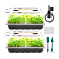 Seed Starter Tray with Grow Light, 96-Cell Seed Starter Kit, Seedling Starter Trays with Humidity Domes, Automatic Timer, Adjustable Light Indoor Gardening Plant Germination Trays