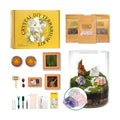 DIY Crystal Terrarium Kit - 21-Pieces All-In-One Starter Kit with Preserved Moss, Pumice, Crystals, Coconut Coir, Tools