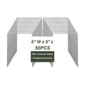 50 Pack Heavy Duty Wide Landscape Staples, 7 Gauge Galvanized Steel Turf Stakes Garden Stakes Bulk, U Type Anchor for