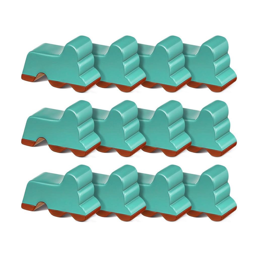 Kigeli 12 Pcs Resin Pot Feet for Outdoor Planters 3 Inch Long 1.5 Inch Tall Flower Handmade Elevator Plant Feet Frost