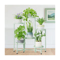 iDavosic.ly Plant Stand Indoor Outdoor, 6 Tier Metal Corner Shelf, Green | Tiered Flower Display Holder, Folding Multi