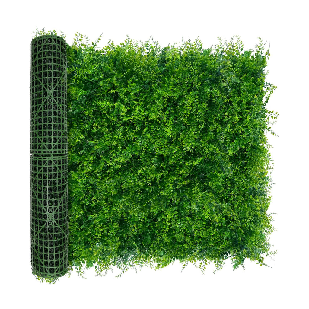 40"x120" (33.5 SQFT) Greenery Faux Grass Wall Hedge Backdrop | UV Resistant Green Leaves Faux, Garden Indoor Outdoor