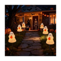 Halloween Ghost Pathway Lights, 7Ft Ghost Pathway Decoration Lights with 4 Clear C7 LED Bulbs, Ghost Pathway Extendable Pathway String Light for Halloween Holiday Outdoor Pathway Garden Walkway Decor