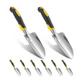 8 Pcs Garden Shovel Aluminum Alloy Heavy Duty Trowel Garden Tool Small Shovels for Digging Metal Hand Trowel Spade with