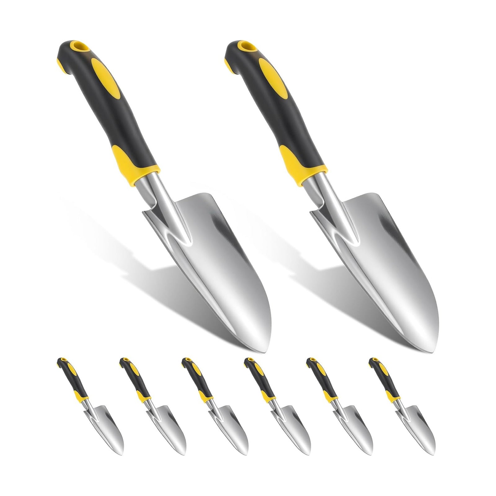 8 Pcs Garden Shovel Aluminum Alloy Heavy Duty Trowel Garden Tool Small Shovels for Digging Metal Hand Trowel Spade with