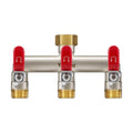 3 Way Garden Hose Splitter, 3/4" GHT Full Flow Hose Splitter | One-Piece Heavy Duty Full Brass Body with Shut-off