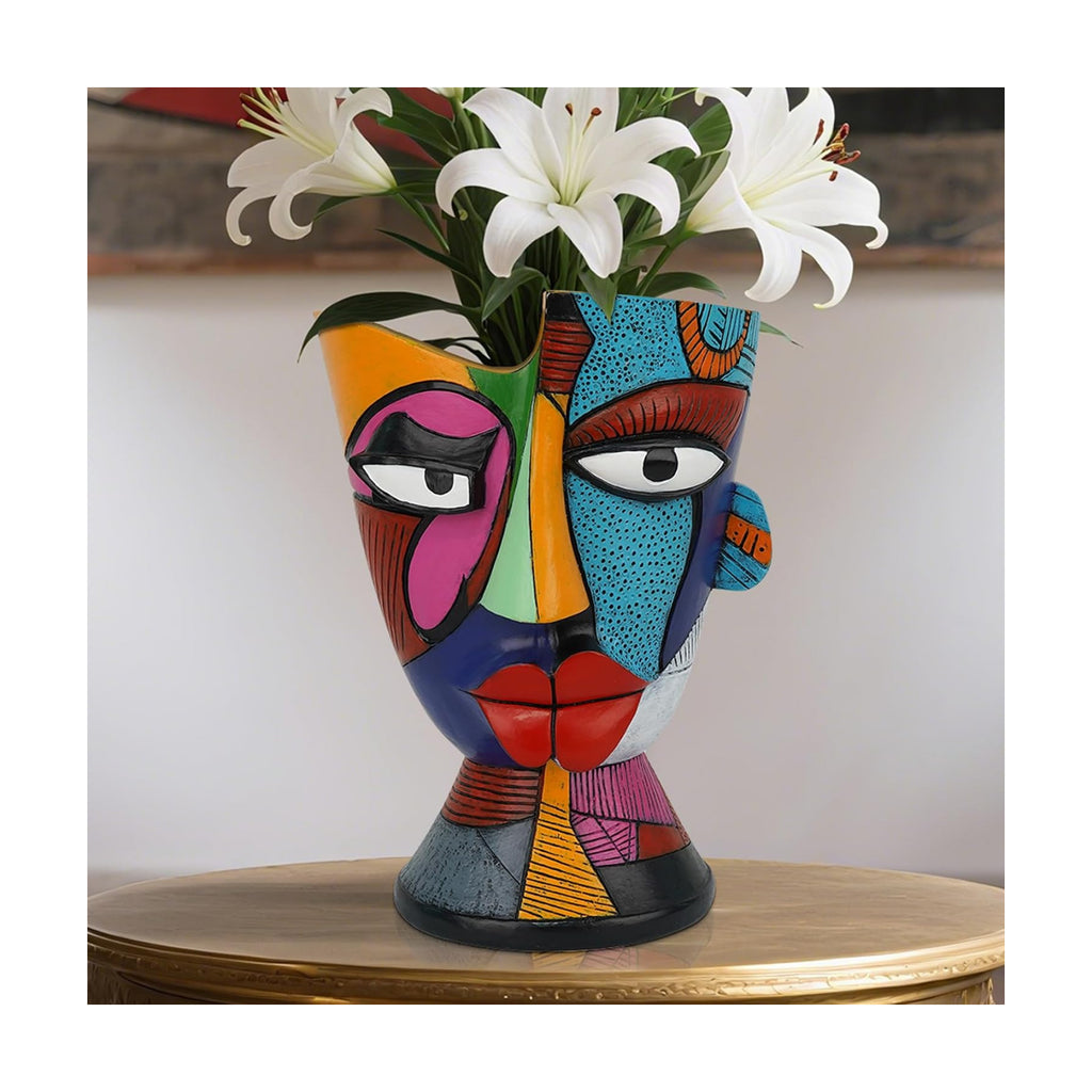Face Planters for Indoor Plants Unique Abstract Face Planter Pots | 7.8 Inch Fun Pots for Plants Picasso Abstract