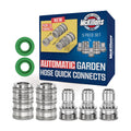 McKillans® 2025 Automatic Garden Hose Quick Connect [UNIVERSAL FIT] - Stainless Steel Quick Connect Hose Fittings