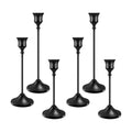 Candlestick Holders 6 PCS Metal Taper Candle Holders, KSWING Black Candle Stick Holders Set, Perfect for Table Centerpiece Mantel Party Wedding Christmas Home Decor, Set of 6